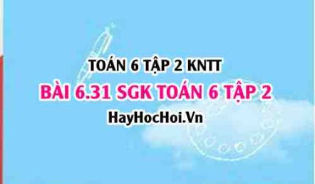 Bài 6.31 SGK Toán 6 tập 2 Kết nối tri thức
